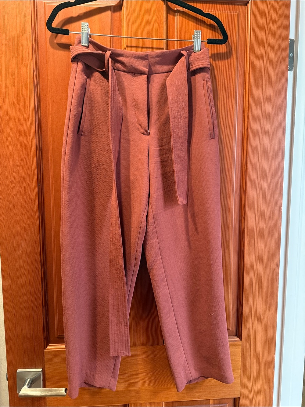 Aritzia Wilfred Wide-Leg Paperbag Pants in Dusty Rose size 2